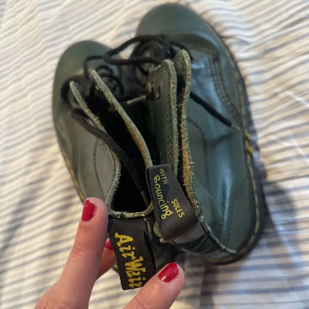 Vintage 80's Dr. Martens - Made in England - Kids 3 - Green - Picture 3 of 8